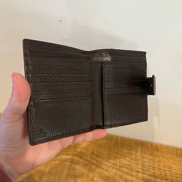 GUCCI Authentic‎ monogram compact wallet bifold with coin pouch EUC - Picture 14 of 16